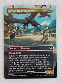 MTG Swooping Pteranodon (Borderless) #19 Jurassic World Collection Rare NM - Image 2