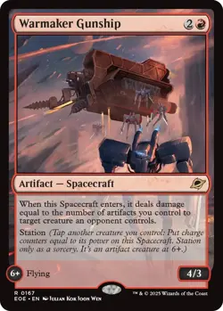 Warmaker Gunship 0167 ~ **Foil** Rare NM MTG Edge of Eternities - Image 1
