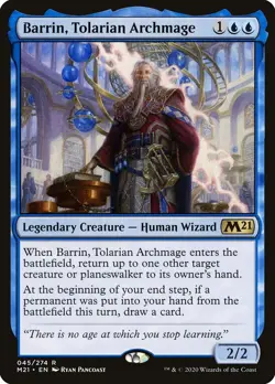 Barrin, Tolarian Archmage [Core Set 2021] Foil Near Mint MTG - Image 1
