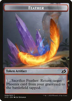 Feather Token [Ikoria: Lair of Behemoths Tokens] Near Mint MTG - Image 1