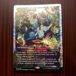 MTG Doubling Season 0438 Showcase Fracture Foil Foundations Enchantment English - Image 1