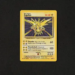 1999 Pokemon Unlimited Zapdos 16/102 Holo MP - Image 1