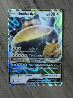 SNORLAX GX SM05 Pokemon TCG Sun Moon PROMO Ultra RARE Cosmic Eclipse LP NM - Image 1