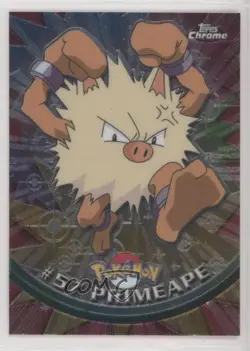 Primeape Topps Chrome Pokemon TV Animation Edition #57 2000 07sf - Image 1