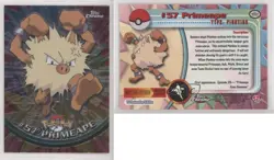 Primeape Topps Chrome Pokemon TV Animation Edition #57 2000 07sf - Image 3
