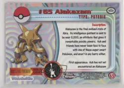 Alakazam Topps Chrome Pokemon TV Animation Edition #65 2000 07sf - Image 2