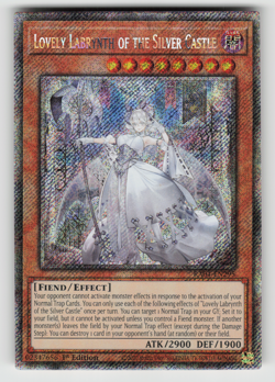 Lovely Labrynth of the Silver Castle Yugioh RA04-EN295 Platinum Secret Rare PSR - Image 1