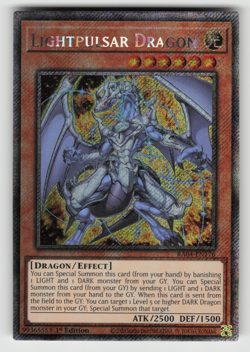 Lightpulsar Dragon Yugioh RA04-EN176 Platinum Secret Rare PSR NM - Image 1