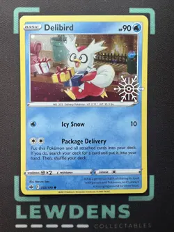 Delibird - 032/198 - Cosmos Holo - Holiday Promo - Chilling Reign - Pokemon Card - Image 1