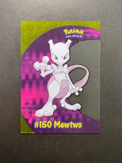 1999 Topps TV Animation Edition Pokemon Card Mewtwo #150 PC5 Excellent - Image 1
