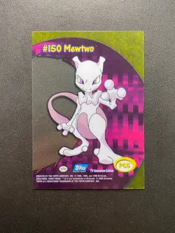1999 Topps TV Animation Edition Pokemon Card Mewtwo #150 PC5 Excellent - Image 2