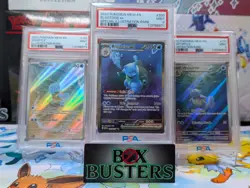 Pokemon 151 Blastoise Ex 200, Wartortle 171, Squirtle 170 PSA 9 Sequential Set - Image 1