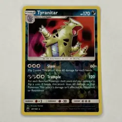 Pokemon Tyranitar Reverse Holo Rare Card 87/168 SM Celestial Storm - Image 1