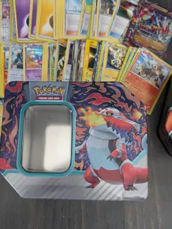 Assorted Pokemon Bundle Of Empty Tins, Cards & Books READ - Image 4