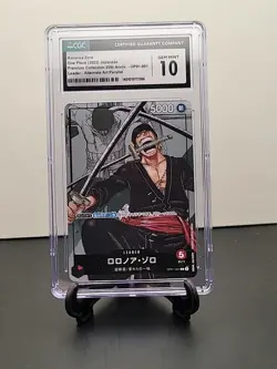 One Piece TCG Roronoa Zoro #001 25th Anniversary Collection Cards - CGC 10 OP1 - Image 1