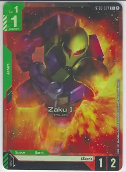 Gundam Card Game - Zaku I ST03-007 C+ Raw Near Mint/Mint - Image 1