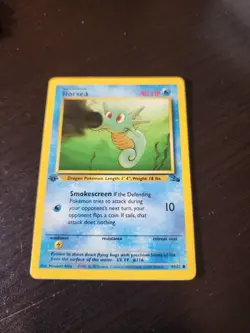 Horsea - 49/62 - 1st Edition Fossil - Common - Pokemon Card - LP-NM p23 - Image 1