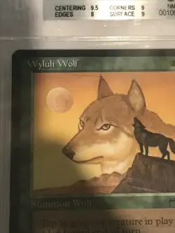 1993 MTG Arabian Nights - WYLULI WOLF (Dark) - Graded BGS 8.5 NM-MT+ - Image 2