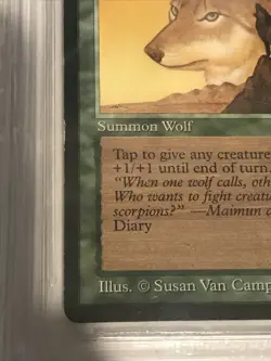 1993 MTG Arabian Nights - WYLULI WOLF (Dark) - Graded BGS 8.5 NM-MT+ - Image 5