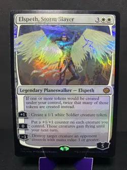 Elspeth, Storm Slayer (Borderless) Magic: The Gathering Tarkir: Dragonstorm - Image 1