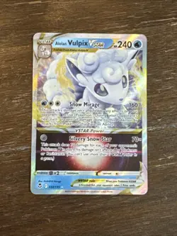 2022 Pokemon SWSH #034/195 Alolan Vulpix VSTAR Silver Tempest Mint - Image 1