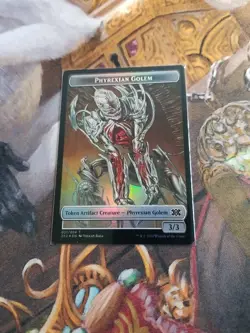 Phyrexian Golem / Zombie Token Foil MTG Double Masters 2022 - Pack Fresh - - Image 1