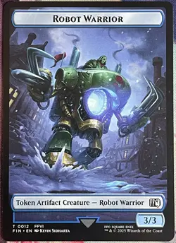 Robot Warrior Copy Token - T 0012 - Magic The Gathering Final Fantasy 2025 - Image 1