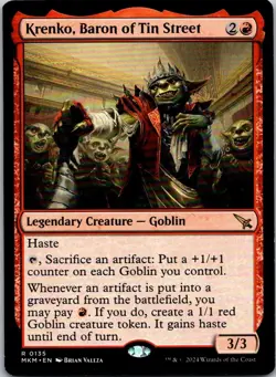 Magic the Gathering Krenko, Baron of Tin Street Murders at Karlov Manor MTG - Image 1