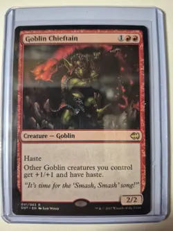 Goblin Chieftain Duel Decks: Merfolk vs. Goblins Regular Lightly Played - Image 1