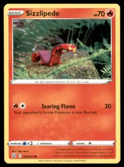 Sizzlipede 2021 Sword & Shield - Battle Styles #29 Basic/Common 182066 Pokemon - Image 1