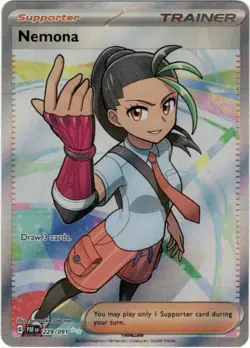 Pokemon Nemona Full Art Paldean Fates PAF 229/091 Near Mint Englisch - Image 1