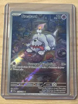 Pokemon TCG Greavard Scarlet Violet Illustration Rare Card 214/198 NM Condition - Image 1