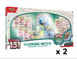 NEW SEALED Pokemon TCG 151 Blooming Waters Premium Collection LOT OF 2 - Image 1