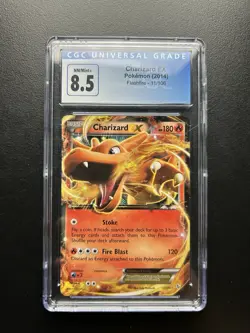 CGC 8.5 Near Mint Pokemon Charizard EX 11/106 XY Flashfire Ultra Rare Holo 2014 - Image 1