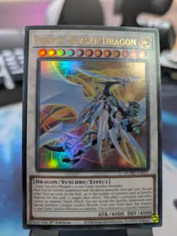 YuGiOh! Cosmic Quasar Dragon DUNE-EN037 Ultra Rare 1st Ed - Image 1