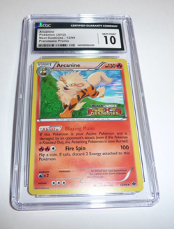 Pokemon Arcanine Next Destinies Prerelease Promo 12/99 Graded CGC GEM MINT 10 - Image 1