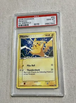 PSA 10 - 2005 Pokemon EX Emerald PIKACHU 60/106 - GEM MINT - RARE - Low Pop! - Image 1
