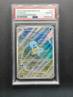 PSA 10 GEM MINT 2023 Pokemon SV 151 Squirtle 170/165 Illustration Rare English - Image 1