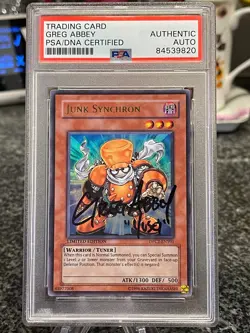 Yu-Gi-Oh! Junk Synchron DPCT-ENY01 Ultra Rare Limited Edition PSA Auto / Signed - Image 1