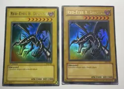Yu-Gi-Oh Red-Eyes B. Dragon SDJ-001 1st Edition Faded Misprint Ink Error LP LP- - Image 3