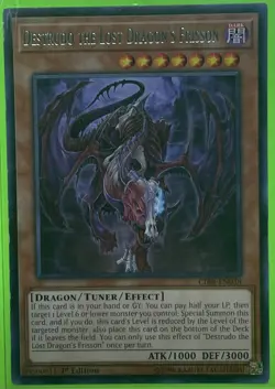 Yugioh Destrudo the Lost Dragon's Frisson CIBR-EN038 Rare 1st Ed MP - Image 1