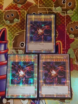 3 x LC01-EN006 Red-Eyes Black Dragon QC Sec MISPRINT Italian Attribute YuGiOh - Image 1