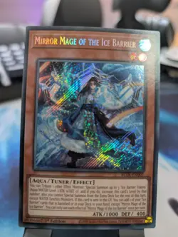 YuGiOh! Mirror Mage of the Ice Barrier BLTR-EN007 Secret Rare 1st Ed - Image 1