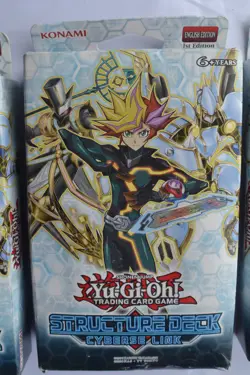 Lot of 4 English YGO Yugioh Cards Cyberse Link Structure Deck. NOS. Box Wear. - Image 3