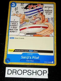CARTE ONE PIECE ANGLAISE OP03-056 SANJI'S PILAF MINT OP03 ENGLISH CARD - Image 1