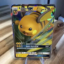 Raichu GX SM213 - NM Promo Rare Pokemon Card - Image 1