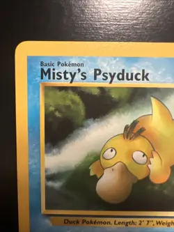 Pokemon Promo Card, Misty's Psyduck, W Stamped, 54/132, Vintage 2000, NM - Image 3