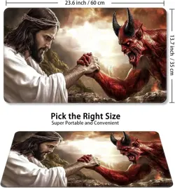 Card Game Playmat for MTG & TCG, 24x14 inch Non-Slip Magic Playmat, Durable Rubb - Image 2