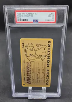 PSA 10 Mew ANA Pokemon Jet Gold Boarding Pass No.2 Promo Japanese Card 1998 - Image 1