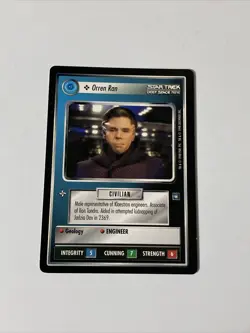 Star Trek CCG Personnel Federation Orren Ran Black Boarder Card - Image 1